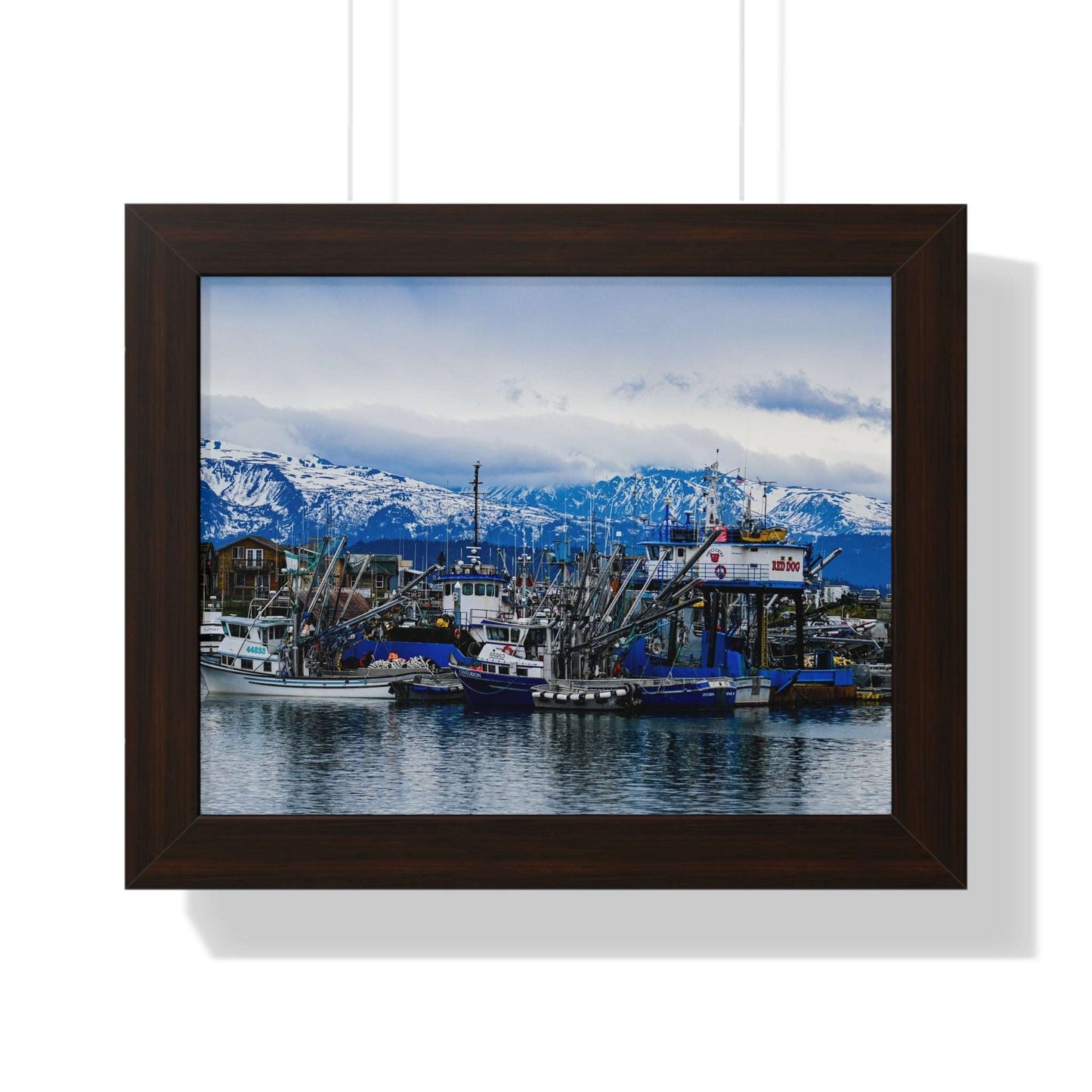 Scenic Harbor Framed Horizontal Poster - Nautical Wall Art for Home Decor