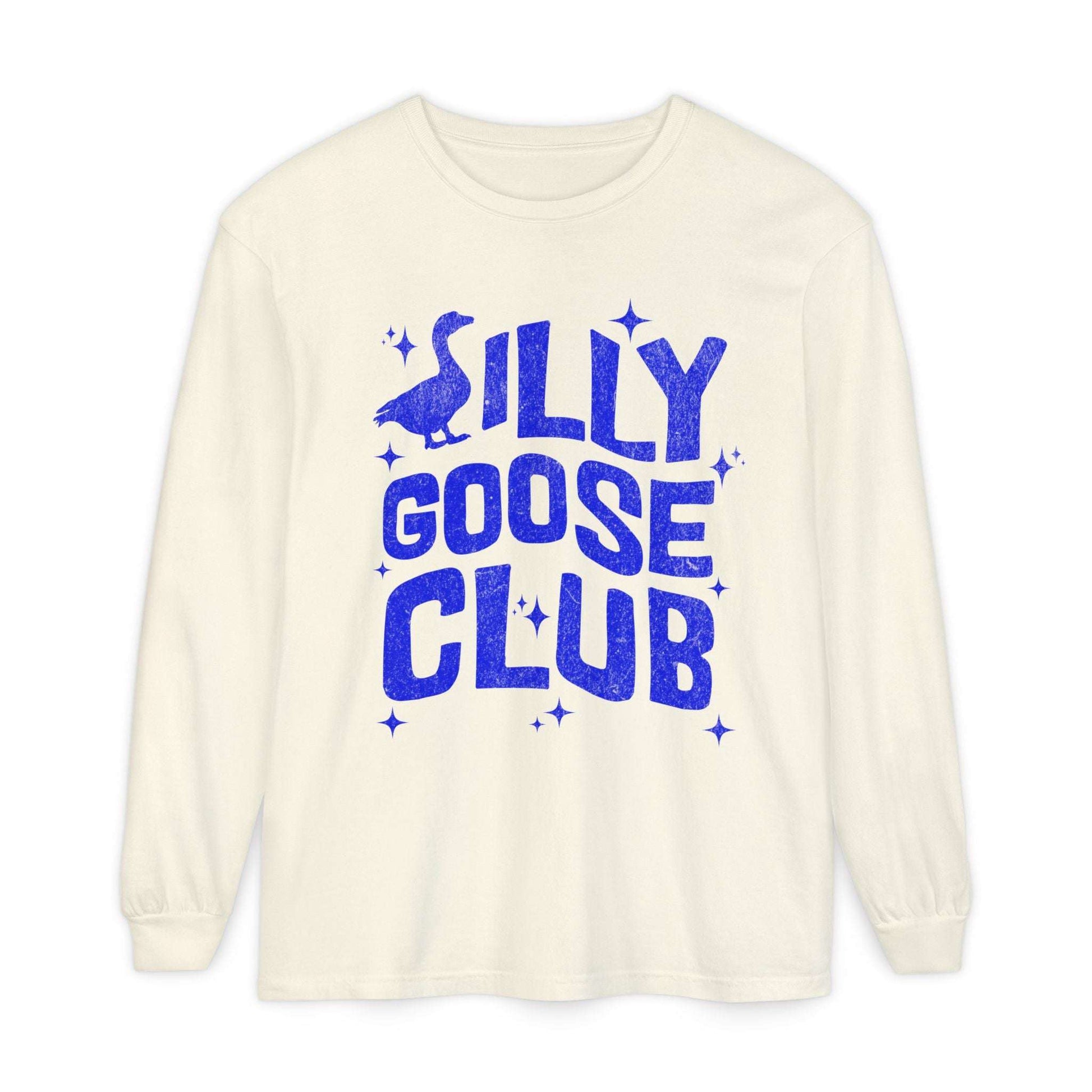 Silly Goose Club Unisex Garment-dyed Long Sleeve T-Shirt