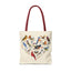 Heart of Birds Tote Bag - Natural color - Heart Design for Nature Enthusiasts