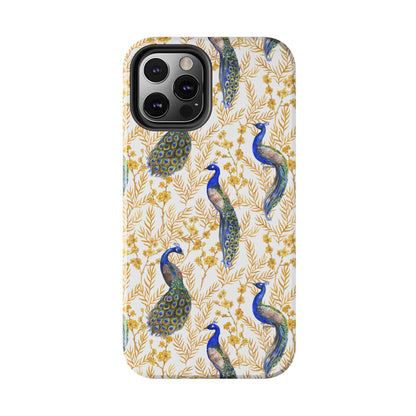Elegant Peacock Tough Phone Case - Stylish Protection for Nature Lovers