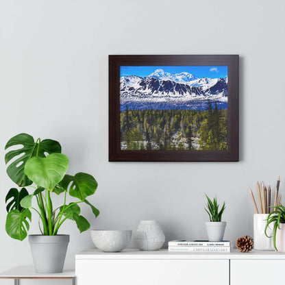 Mountain Landscape Framed Poster, Scenic Wall Art, Nature Decor, Gift for Outdoor Lovers, Home Office Artwork, Nature