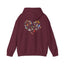 Bird Heart Unisex Hoodie Back Design - Cozy Sweatshirt for Nature Lovers