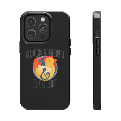 Funny Chicken Tough Phone Case - "Cluck Around & Find Out" - Durable Protection for Animal Lovers