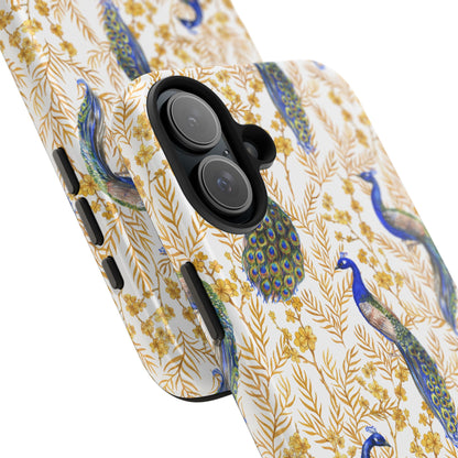 Elegant Peacock Tough Phone Case - Stylish Protection for Nature Lovers