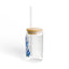 The Nerdy Birder Calm The Flock Down 16oz Sipper Glass With Bamboo Lid