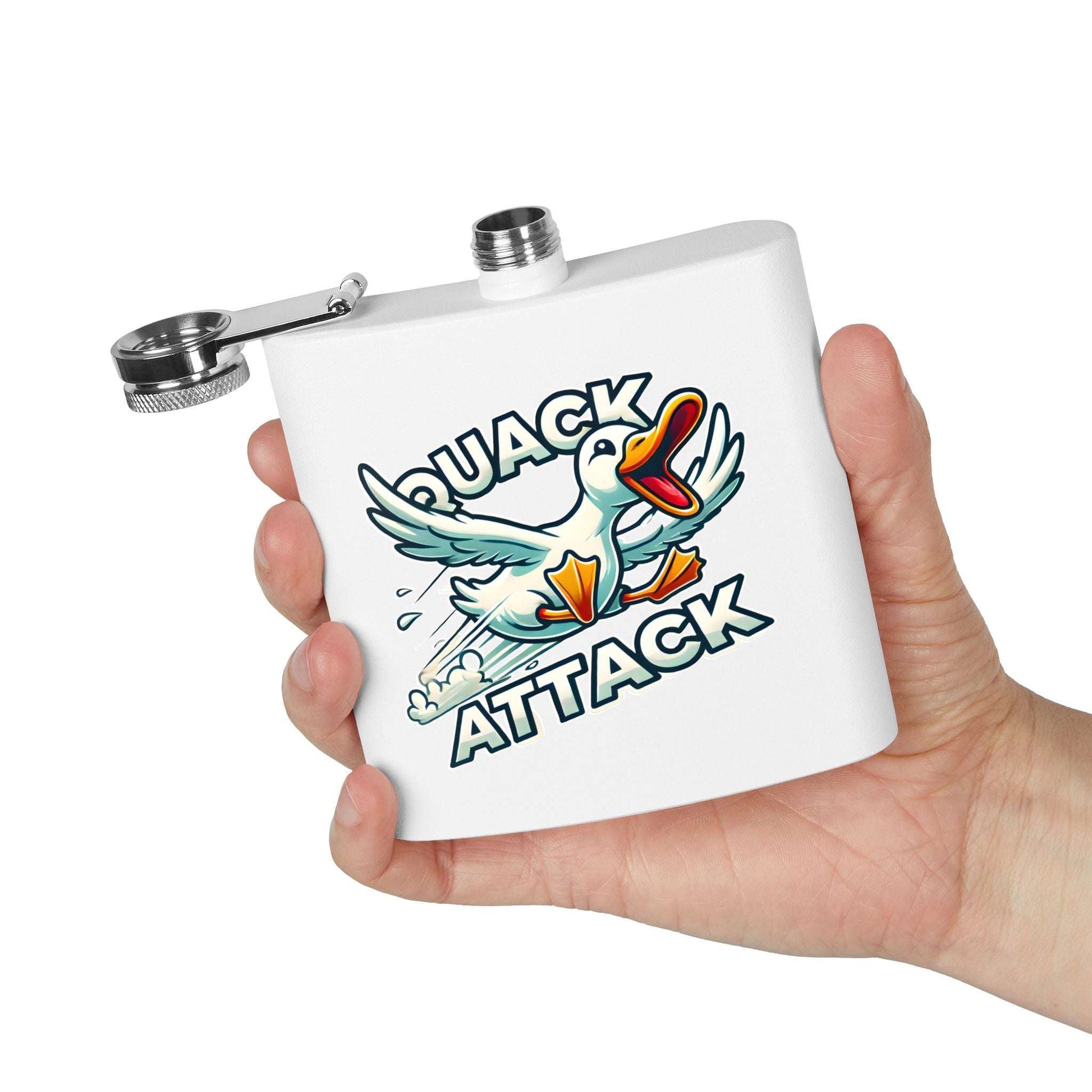 Quack Attack Stainless Steel Flask - 6oz