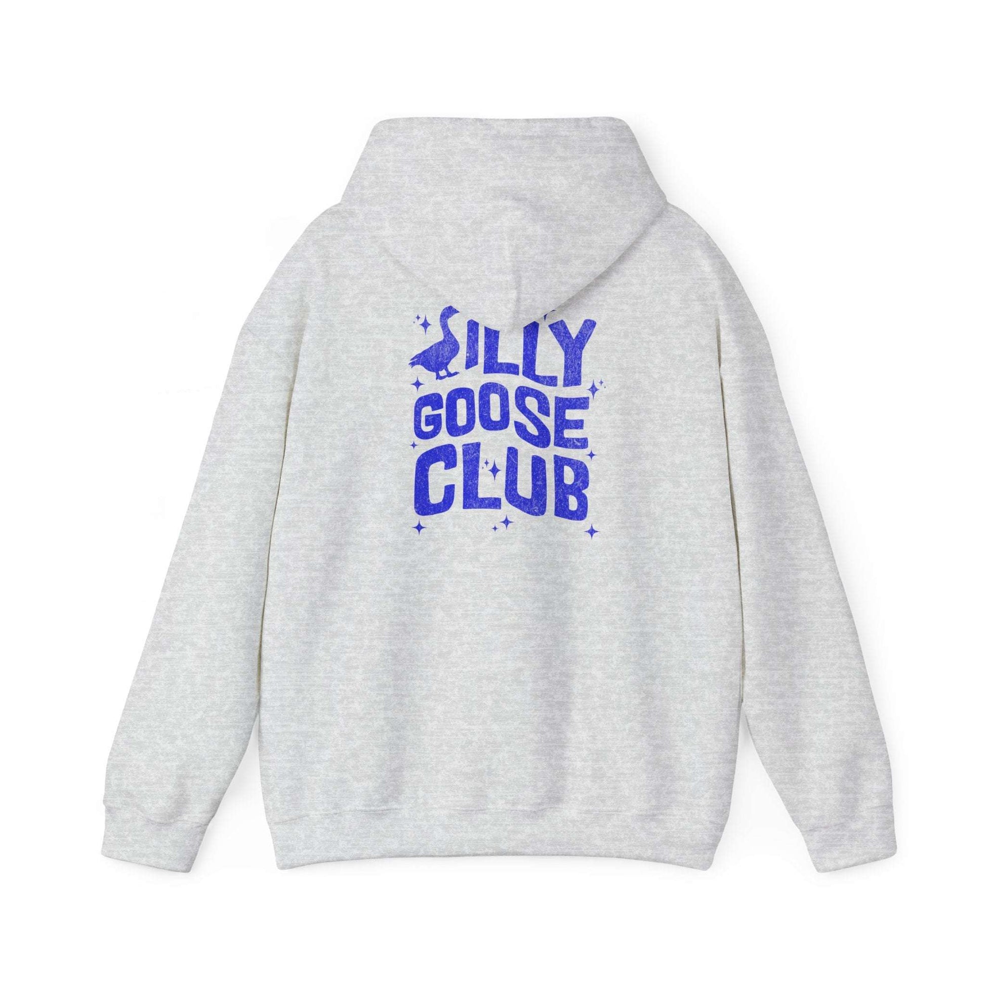 The Nerdy Birder Silly Goose Club Back Design Unisex Hoodie - Cozy Sweatshirt for Nature Lovers