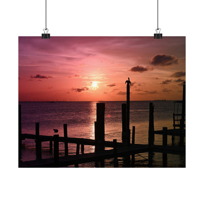 Scenic Sunset Matte Horizontal Poster - Serene Wall Art for Home Decor