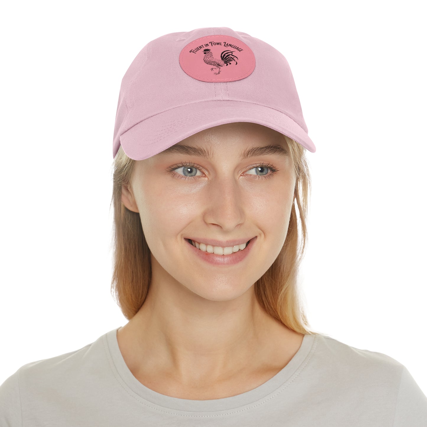 The Nerdy Birder - "Fluent in Fowl Language"  Dad Hat, Leather Patch Cap, Perfect Gift for Dads, Nature Lovers, Casual Style Cap, Summer Accessories