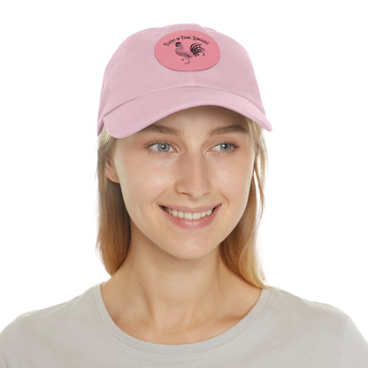 The Nerdy Birder - "Fluent in Fowl Language"  Dad Hat, Leather Patch Cap, Perfect Gift for Dads, Nature Lovers, Casual Style Cap, Summer Accessories