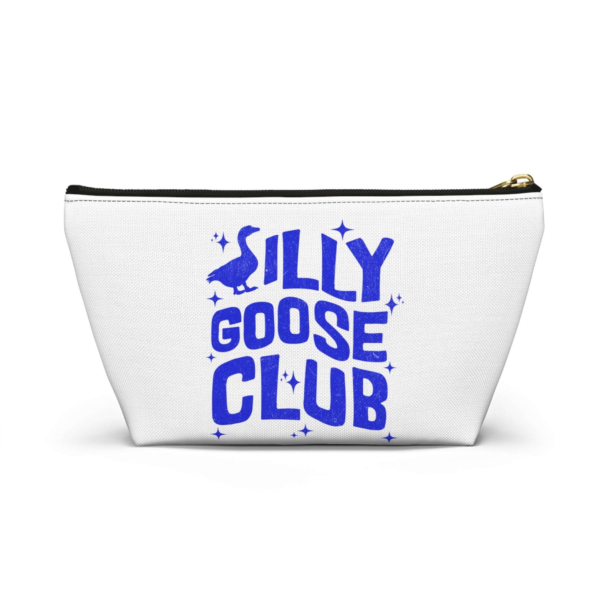 Silly Goose Club Accessory Pouch | Fun Makeup Bag | Travel Organizer | Gift for Friends | Cute Storage Solution | Quirky T-bottom Bag