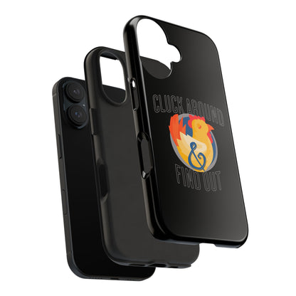 Funny Chicken Tough Phone Case - "Cluck Around & Find Out" - Durable Protection for Animal Lovers
