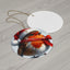 Christmas Robin Bird Ceramic Ornament - Festive Holiday Decor