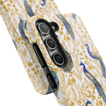 Elegant Peacock Tough Phone Case - Stylish Protection for Nature Lovers