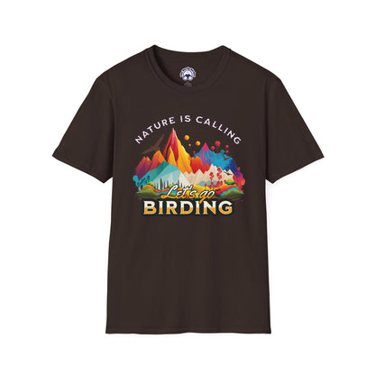 Nature Is Calling Birding Unisex Softstyle T-Shirt