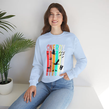 I'm A Nerdy Birder Unisex Heavy Blend Crewneck