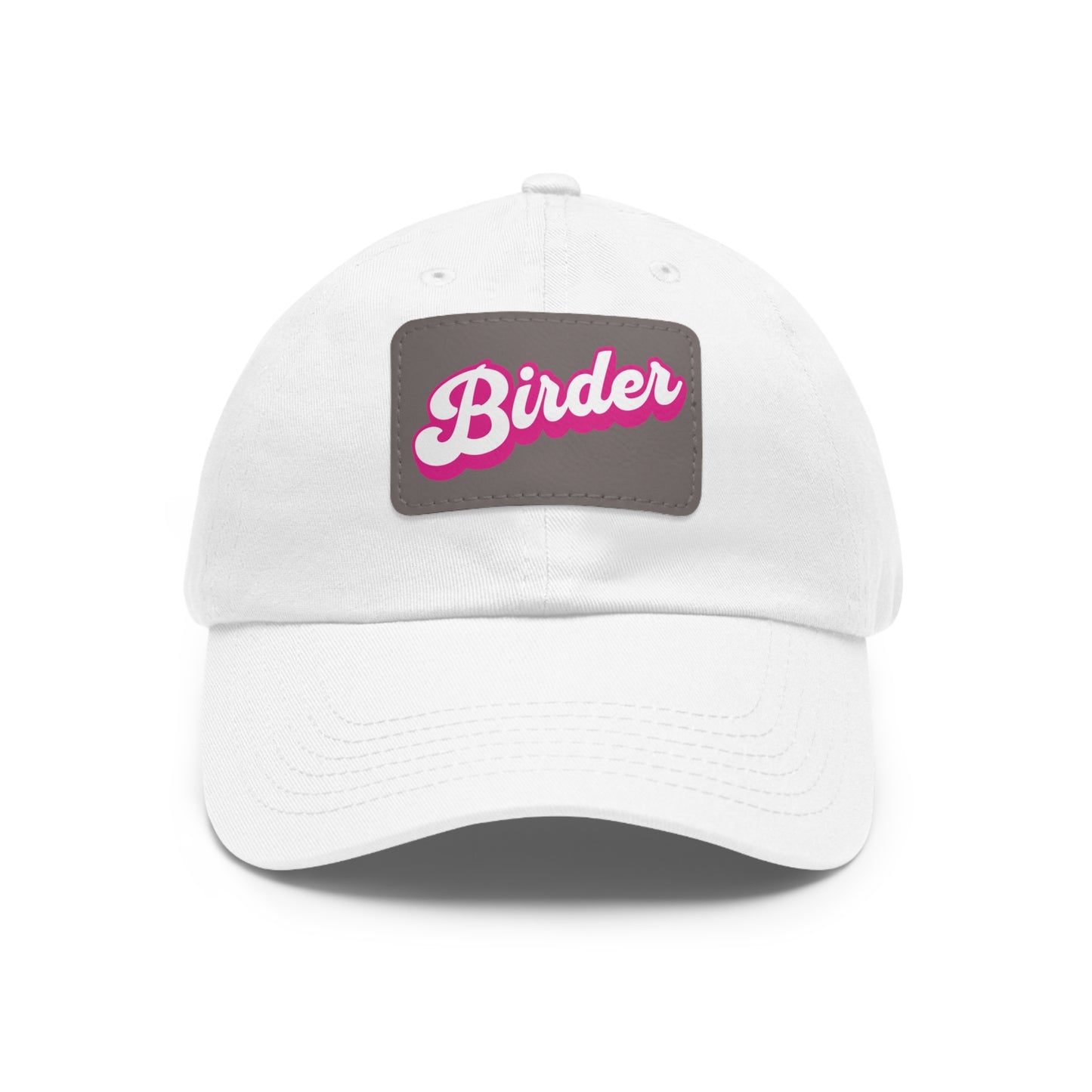 The Nerdy Birder - Birder Hat with Leather Patch for Inspired by childhood memories of playful glamour, Stylish Outdoor Cap, Gift for Bird Watching Enthusiasts, Casual Fashion Accessory