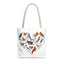 Bird Lovers Tote Bag - Colorful Heart Design for Nature Enthusiasts