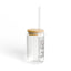 The Nerdy Birder Enjoy The Moment 16oz Sipper Glass With Bamboo Lid