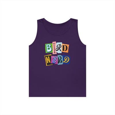 The Nerdy Birder Bird Nerd Tank Top, Gift for Bird Lovers, Unisex Summer Wear, Nature Lover's Apparel, Fun Casual Tank