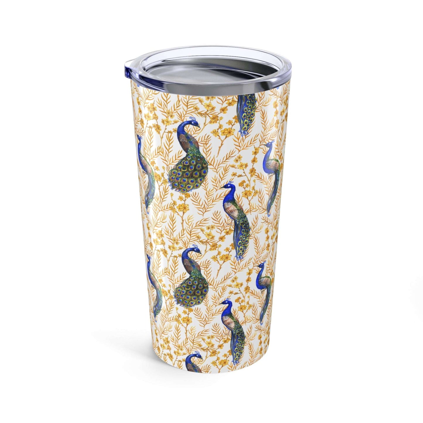 Elegant Peacock Pattern 20oz Tumbler - Perfect for Gifting and Everyday Use
