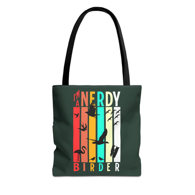 I'm A Nerdy Birder Forest Green Tote Bag – Perfect for Bird Lovers & Nature Enthusiasts
