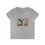 Hummingbird Blooms Ladies' V-Neck T-Shirt
