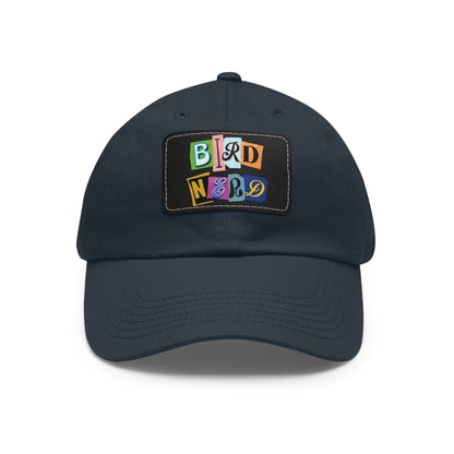 The Nerdy Birder - Bird Nerd Dad Hat with Leather Patch, Casual Cap for Bird Lovers, Unique Gift for Birdwatching, Outdoor Adventure Hat, Unisex