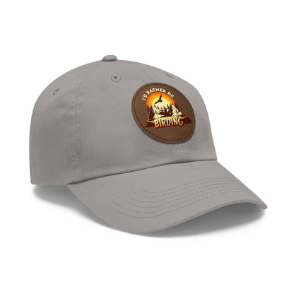 The Nerdy Birder - "I'd Rather be Birding" Dad Hat, Leather Patch Cap, Perfect Gift for Dads, Nature Lovers, Casual Style Cap, Summer Accessories