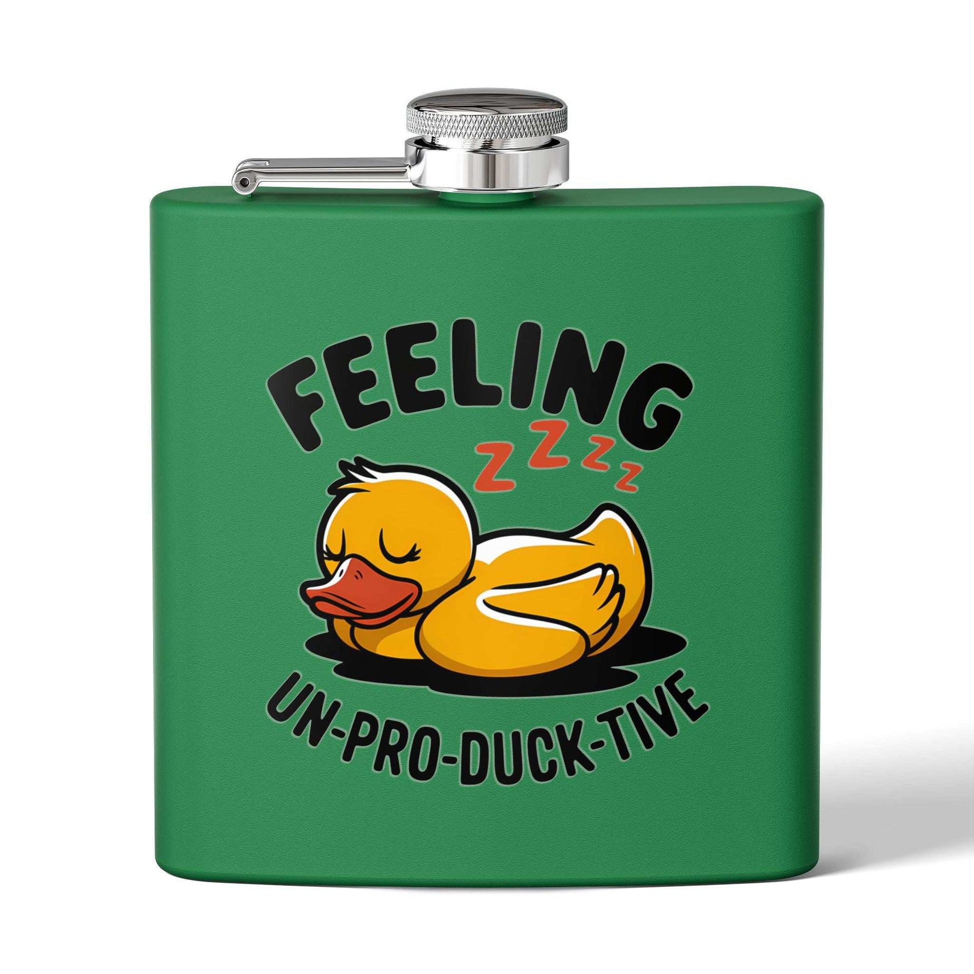 Feeling Un-pro-duck-tive Rising Stainless Steel Flask - 6oz