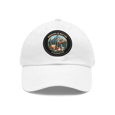 The Nerdy Birder - "Birding is Better in the Mountains" Dad Hat, Leather Patch Cap, Perfect Gift for Dads, Nature Lovers, Casual Style Cap, Summer Accessories