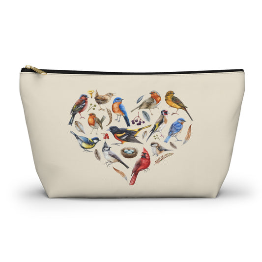 Bird Heart Accessory Pouch Natural