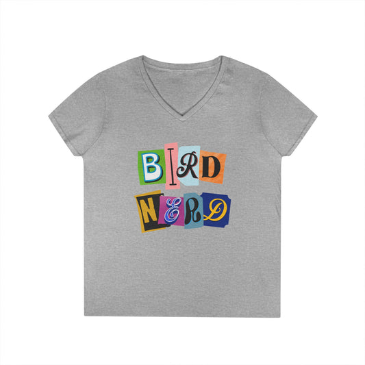 Bird Nerd Ladies' V-Neck T-Shirt