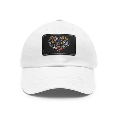 Bird Heart Hat with Leather Patch, Casual Cap for Bird Lovers
