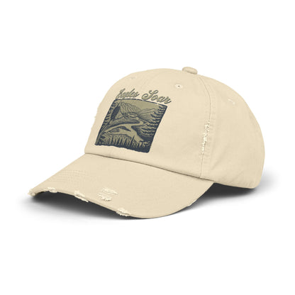 Eagles Soar Distressed Cap, Casual Hat for Bird Lovers, Unique Gift for Nature Enthusiasts, Trendy Apparel for Outdoor Adventures