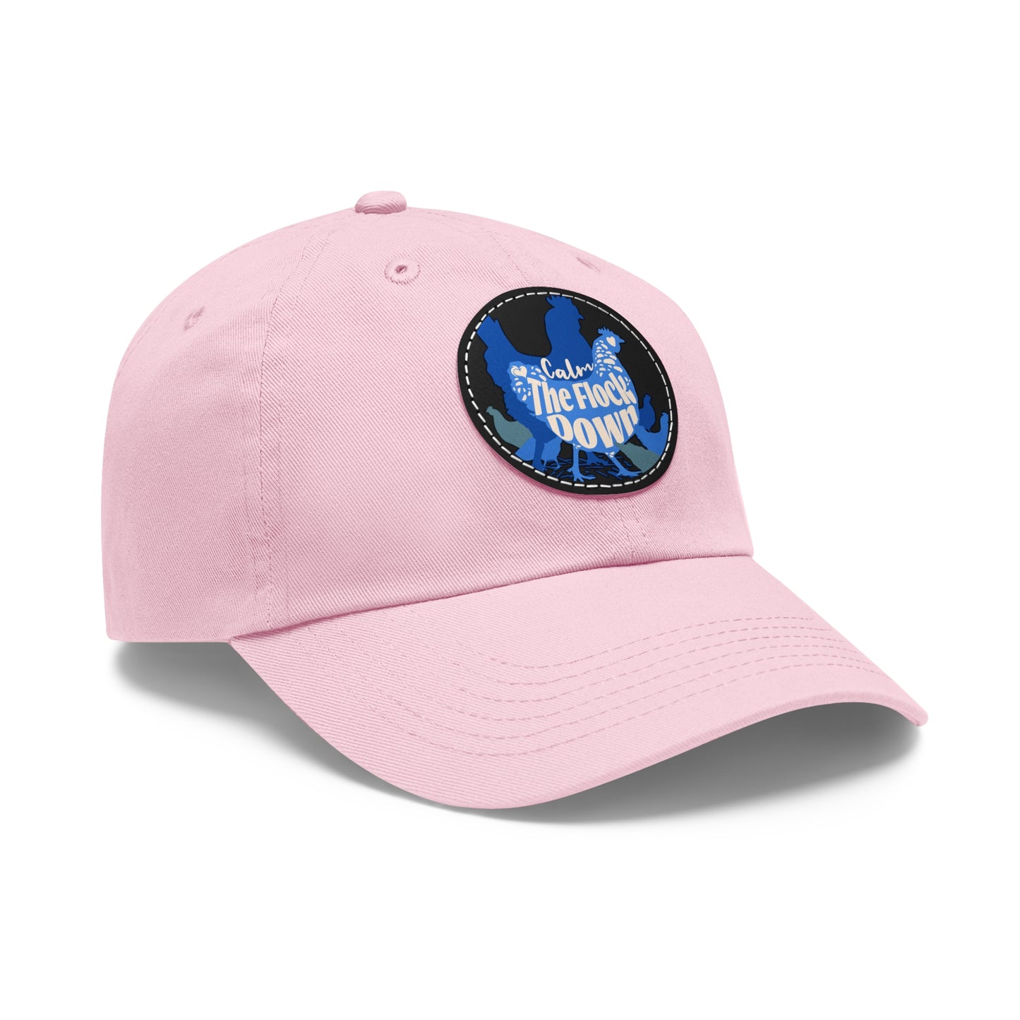 The Nerdy Birder - "Calm The Flock Down" Dad Hat, Leather Patch Cap, Perfect Gift for Dads, Nature Lovers, Casual Style Cap, Summer Accessories