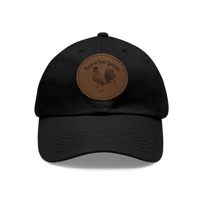The Nerdy Birder - "Fluent in Fowl Language"  Dad Hat, Leather Patch Cap, Perfect Gift for Dads, Nature Lovers, Casual Style Cap, Summer Accessories