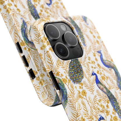 Elegant Peacock Tough Phone Case - Stylish Protection for Nature Lovers
