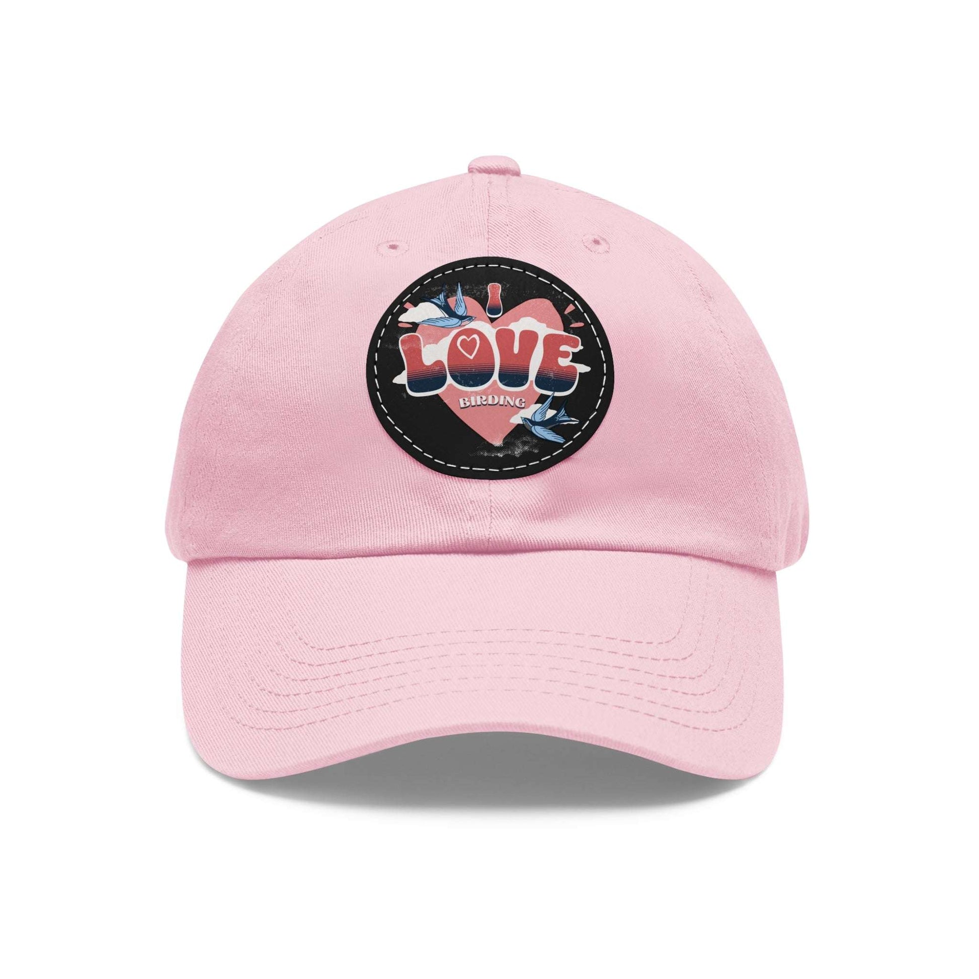 The Nerdy Birder - "I Love BIrding" Dad Hat, Leather Patch Cap, Perfect Gift for Dads, Nature Lovers, Casual Style Cap, Summer Accessories