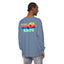 Easily Distracted by Birds Sunset on Back Long Sleeve Tee
