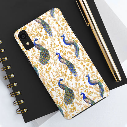 Elegant Peacock Tough Phone Case - Stylish Protection for Nature Lovers