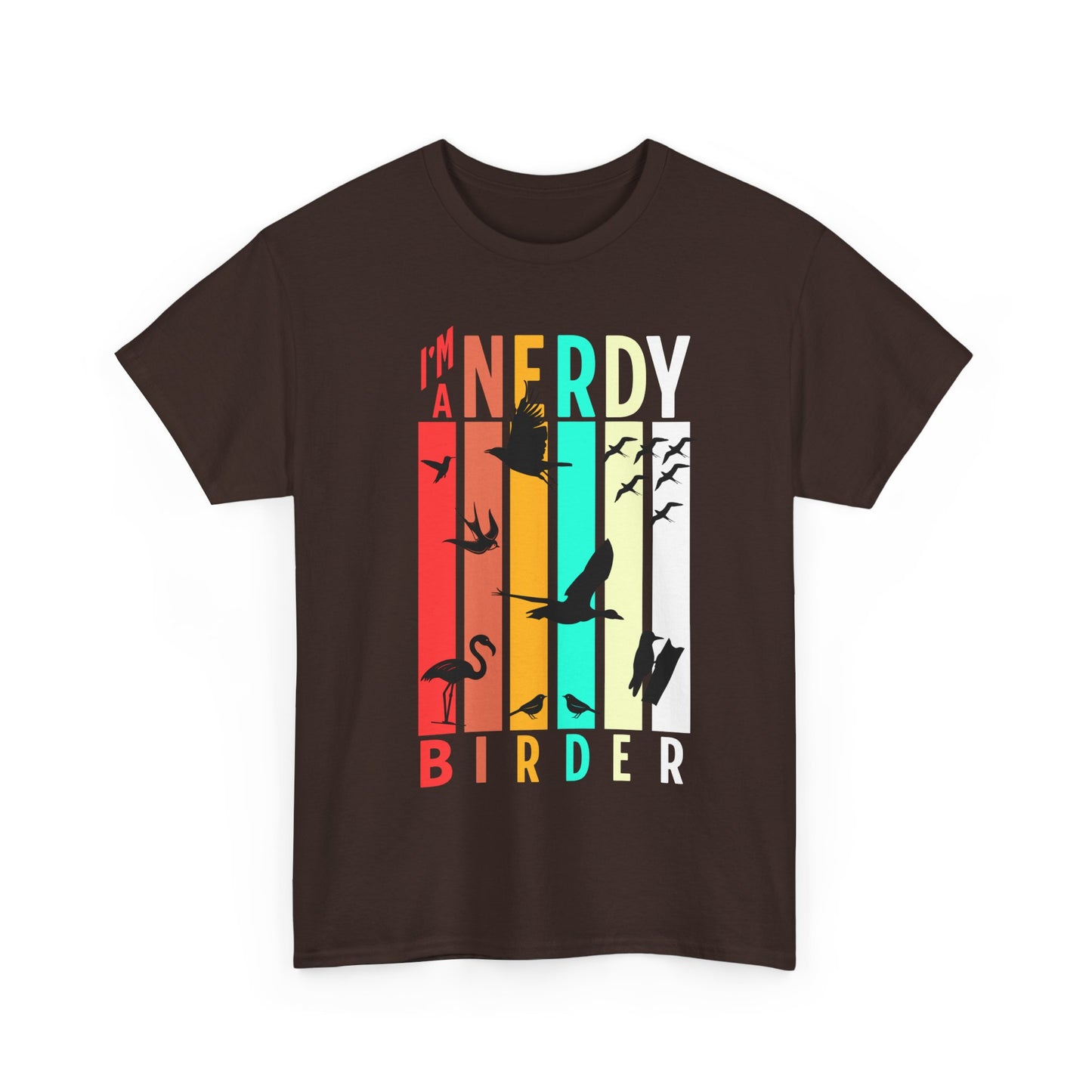 I'm a Nerdy Birder Unisex Heavy Cotton Tee - Perfect Gift for Bird Lovers & Nature Enthusiasts