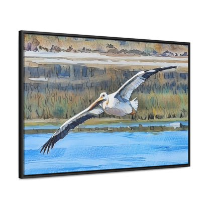Framed Pelican Canvas Art | Nature Wall Decor