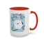 Cute Bird & Cherry Blossom Accent Coffee Mug - 11oz & 15oz