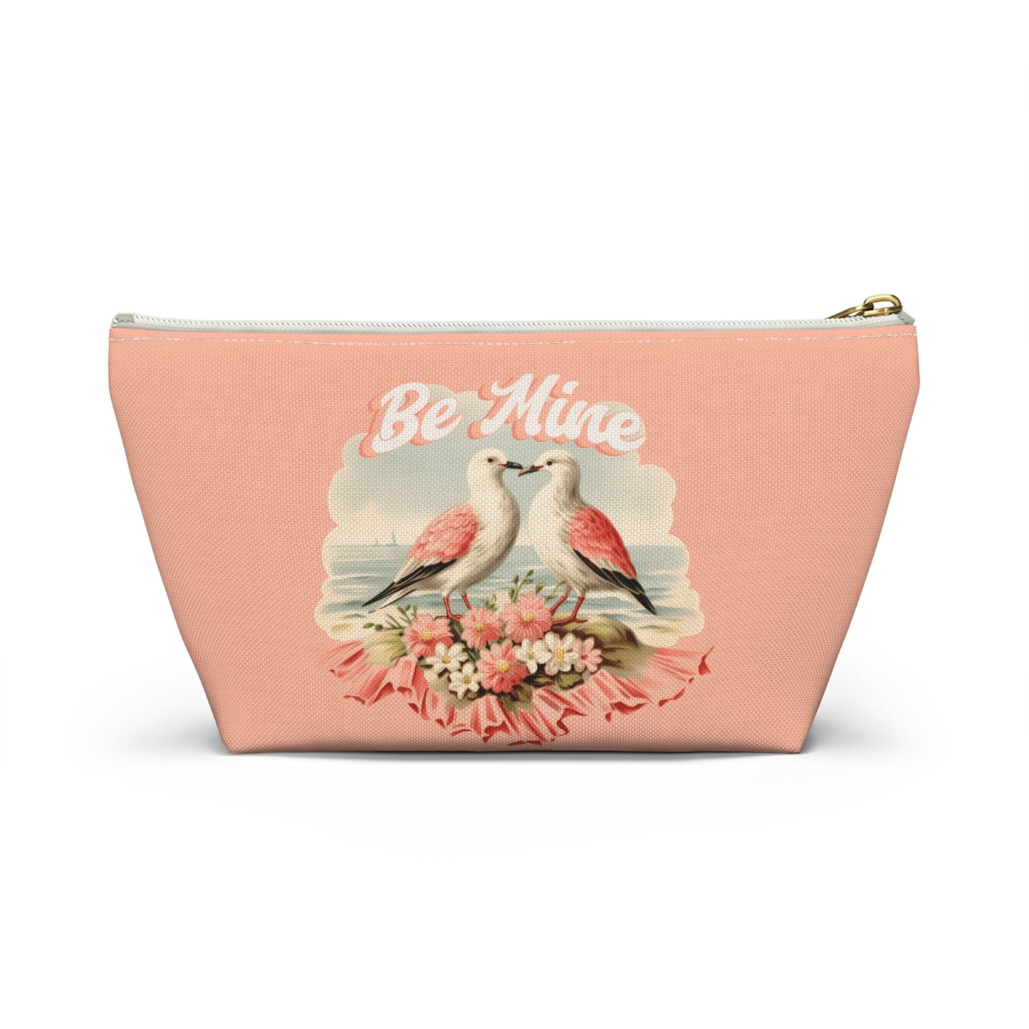 Vintage Inspired - Be Mine - Accessory Pouch - Lovebirds Design