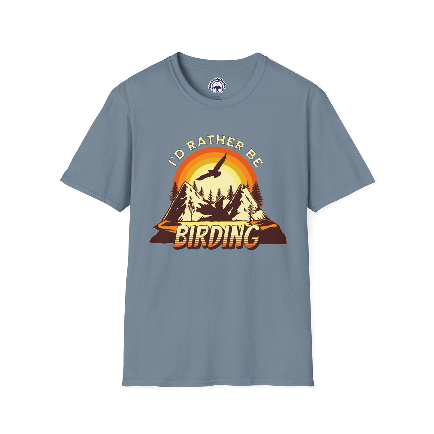 I'd Rather Be Birding Unisex Softstyle T-Shirt - Perfect for Birdwatchers