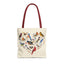 Heart of Birds Tote Bag - Natural color - Heart Design for Nature Enthusiasts