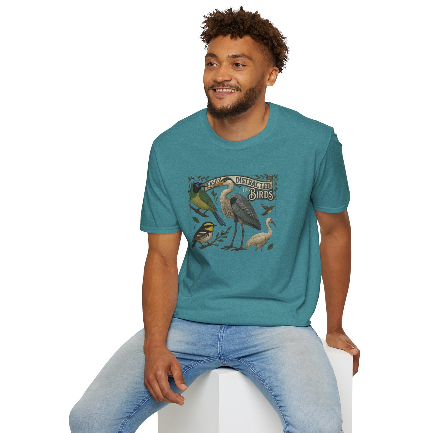 Easily Distracted by Texas Birds Graphic T-Shirt