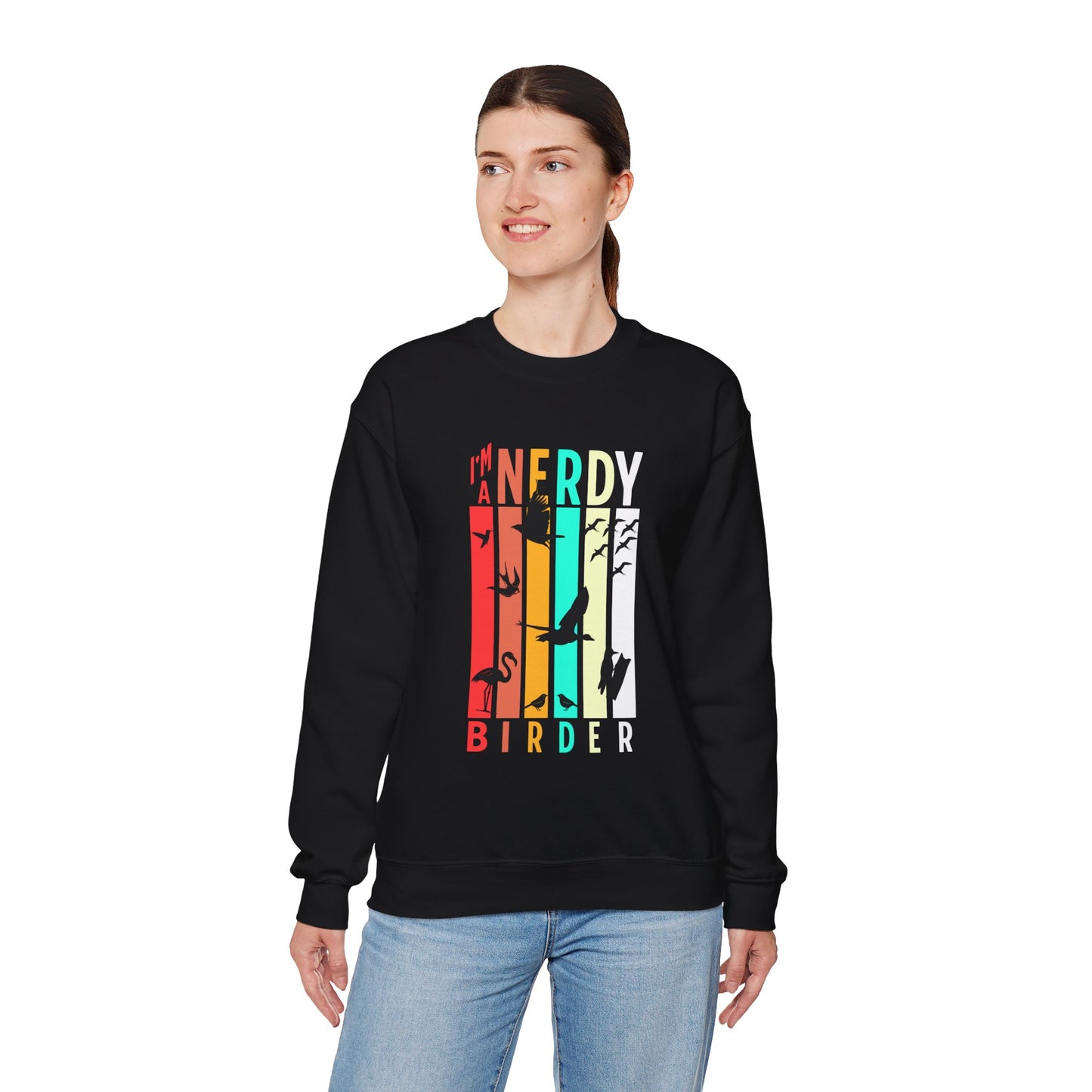 I'm A Nerdy Birder Unisex Heavy Blend Crewneck