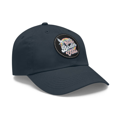 The Nerdy Birder - "Cool Birder Vibes" Dad Hat, Leather Patch Cap, Perfect Gift for Dads, Nature Lovers, Casual Style Cap, Summer Accessories